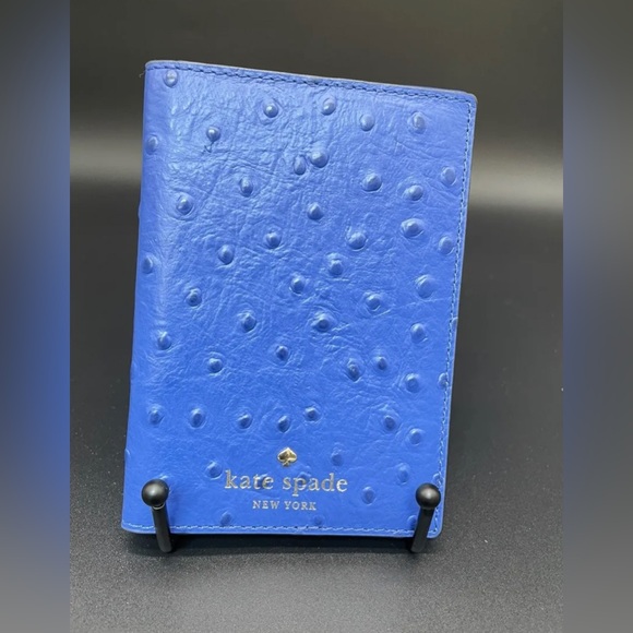 kate spade Handbags - Kate Spade Riverside Street Ostrich Passport Holder Lake Blue